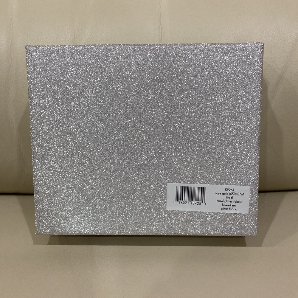NWT Kate Spade Rose Gold Sparkle Glitter Tinsel Boxed Small Card Holder Wallet - Picture 16 of 16